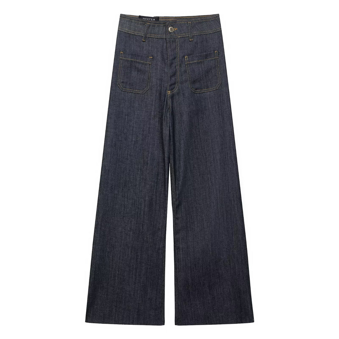 Women's High Waist Wide Leg Jeans - Black, Deep Blue, Grey Black - Image 4