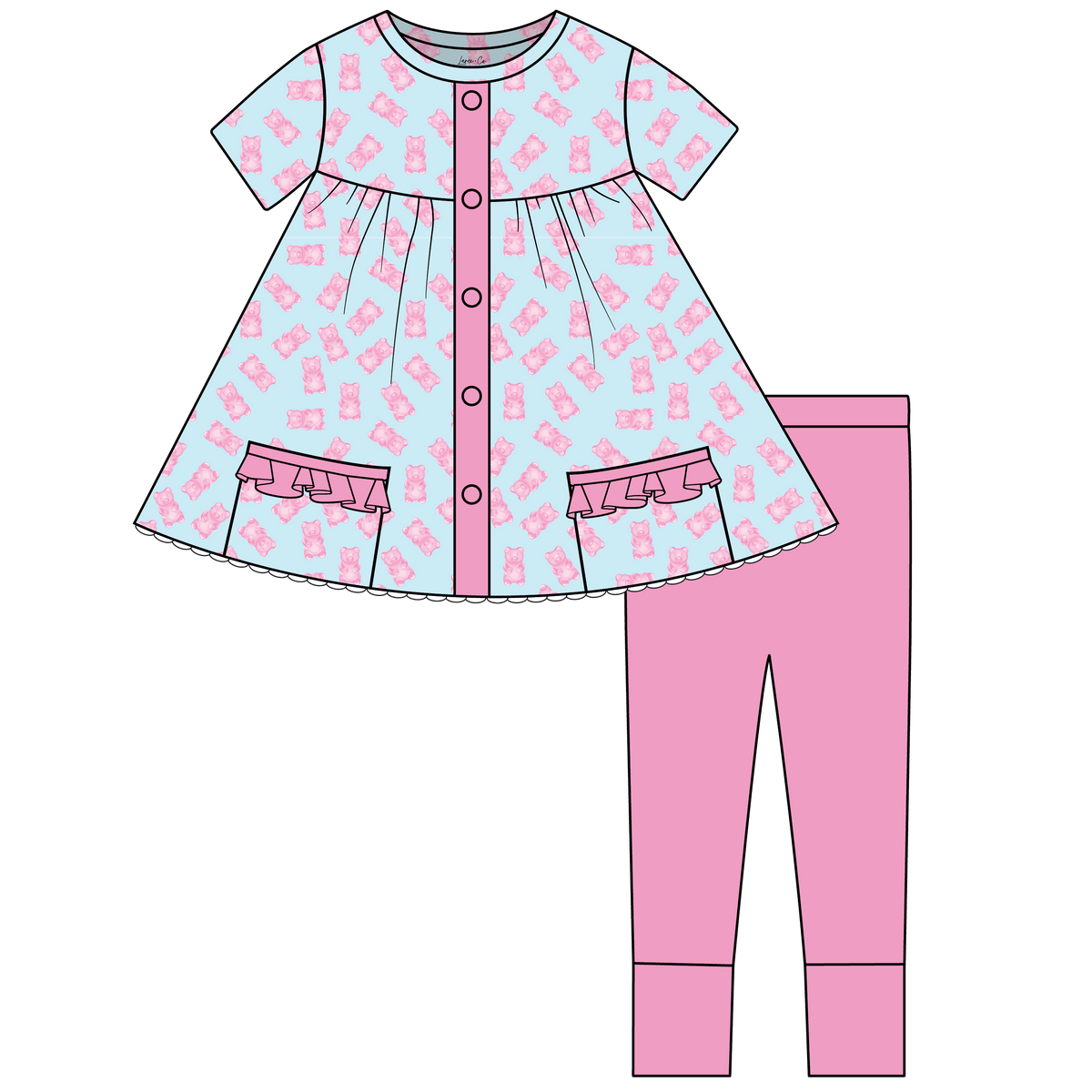 Addison Bamboo Short Sleeve Tunic + Legging Set (Pre-Order)