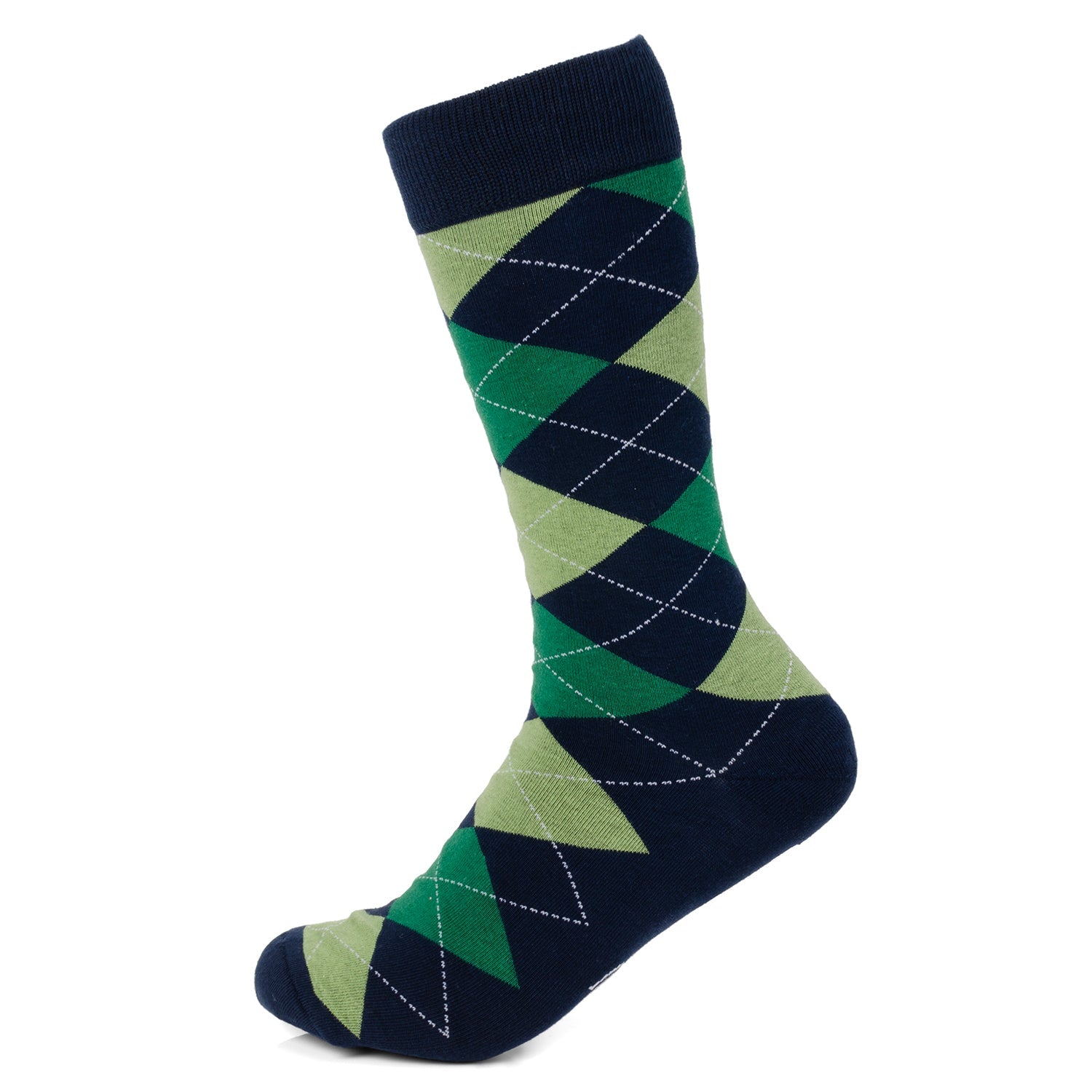 Mens Argyle Hidden Message Crew Sock Set 3-Pack - Image 2