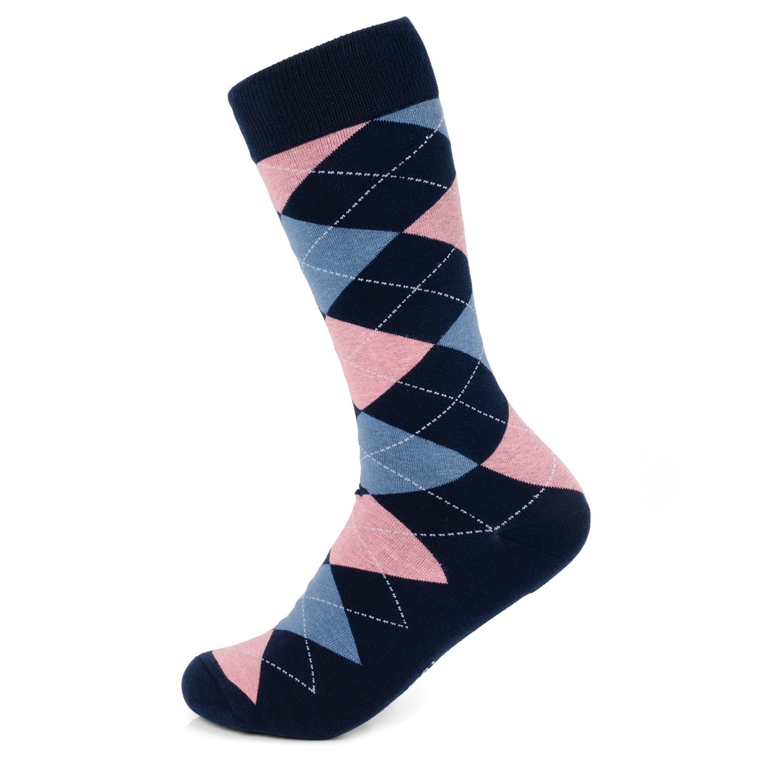 Mens Argyle Hidden Message Crew Sock Set 3-Pack - Image 4