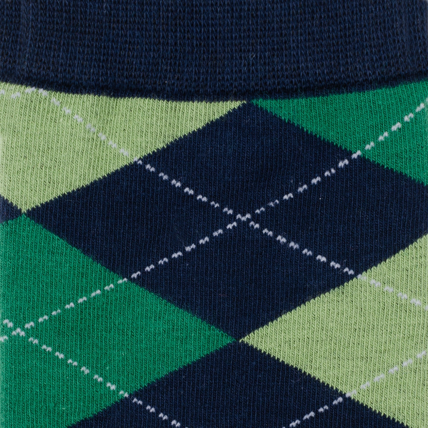 Mens Argyle Hidden Message Crew Sock Set 3-Pack - Image 5