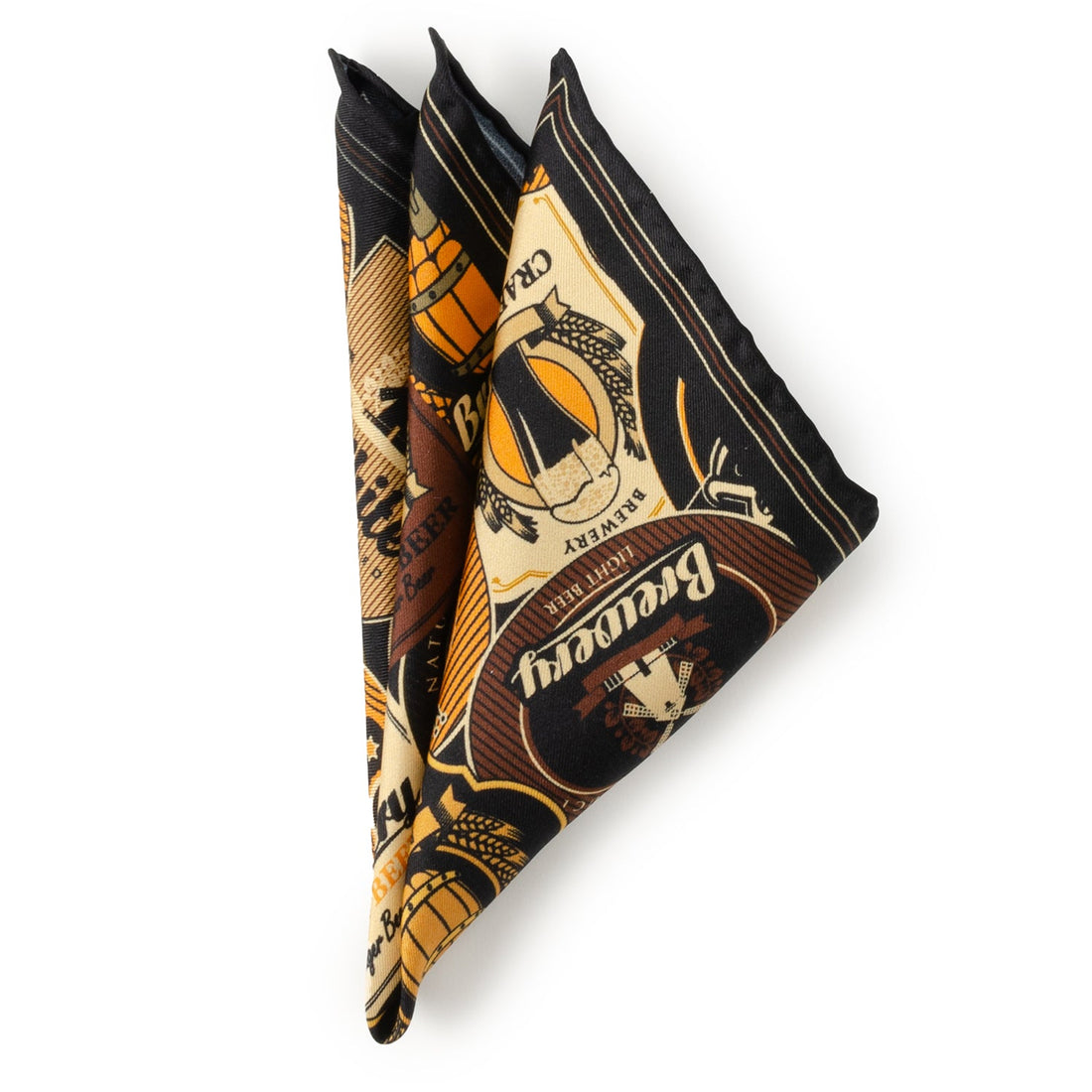 Beer Aficionado Black Multi Print Pocket Square - Image 4