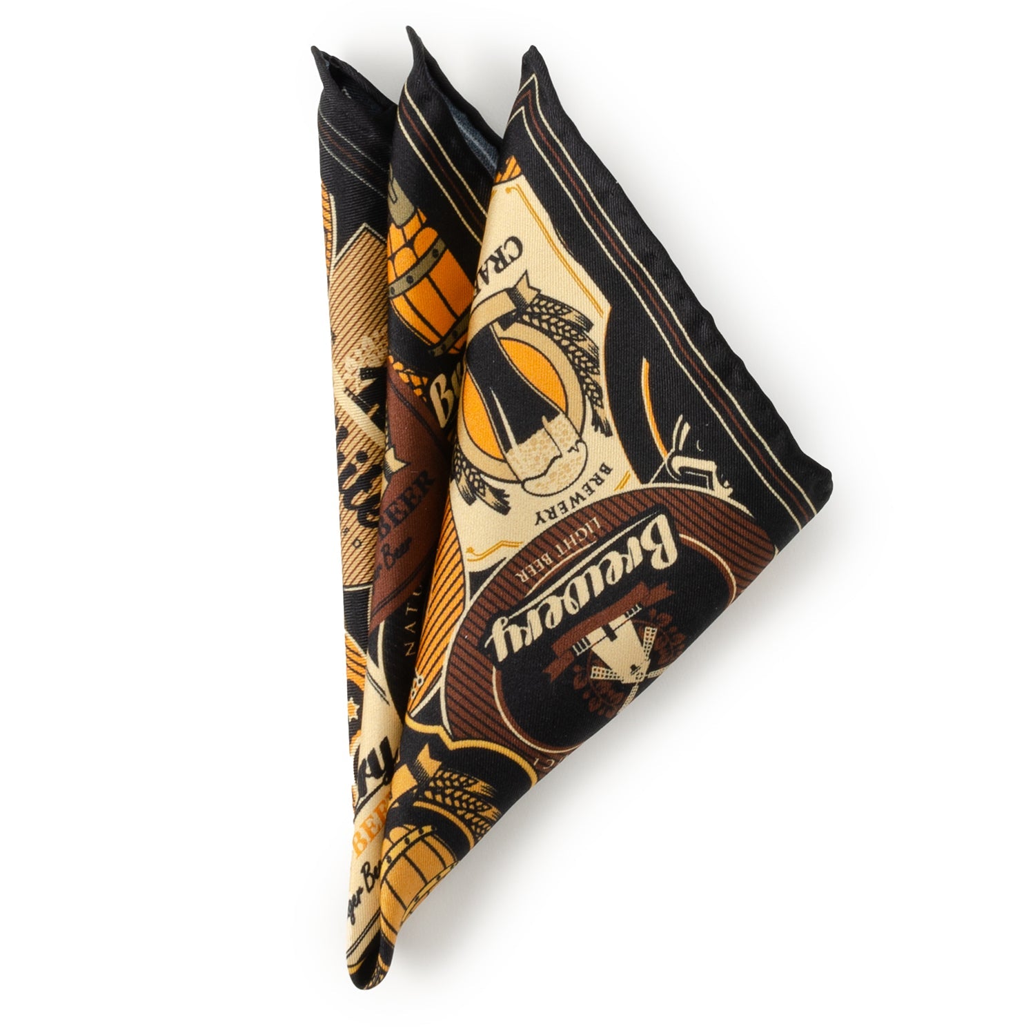 Beer Aficionado Black Multi Print Pocket Square - Image 4