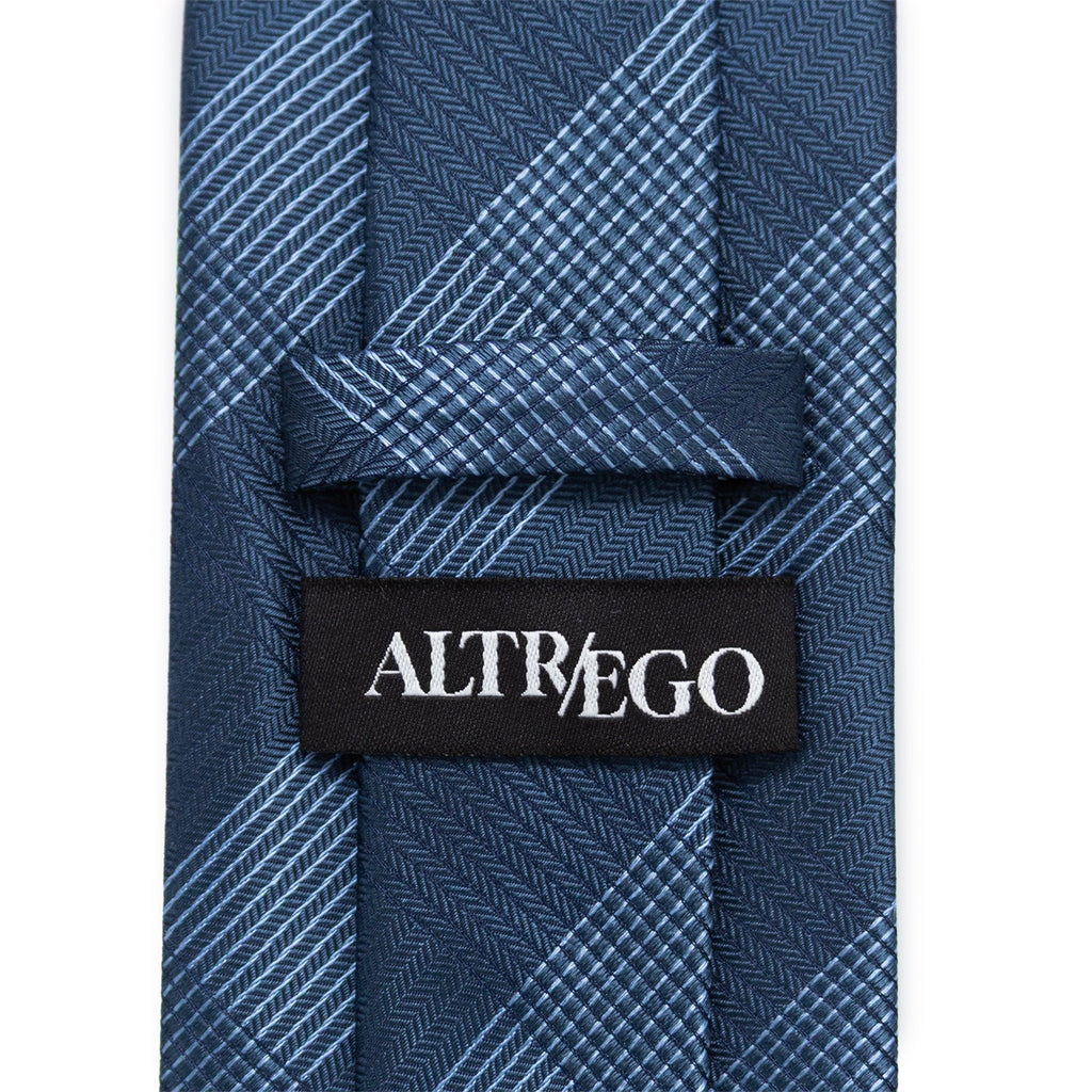 Best Dad Plaid Dark Blue Necktie with Hidden Message - Image 5