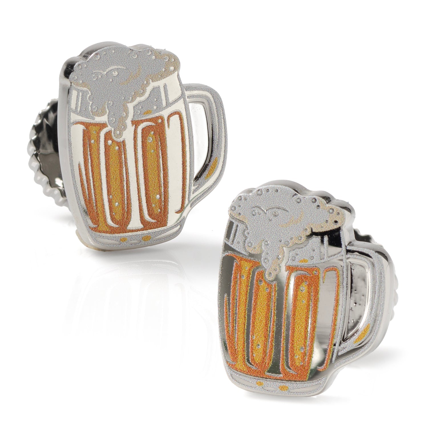 Beer Mug Theme Men's Gift Set with Tie, Pocket Square, and Cufflinks