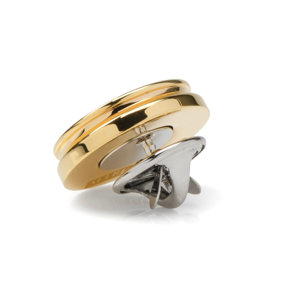 9mm Bullet Lapel Pin Gold and Silver Tone Men's Accessory - Image 3