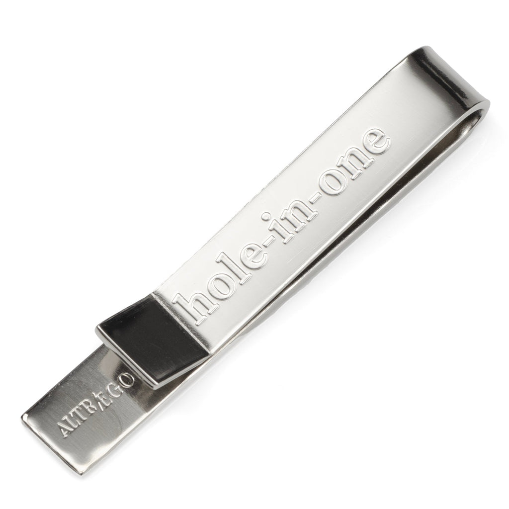 Golf Hole-in-One Hidden Message Silver Tone Tie Bar - Image 4