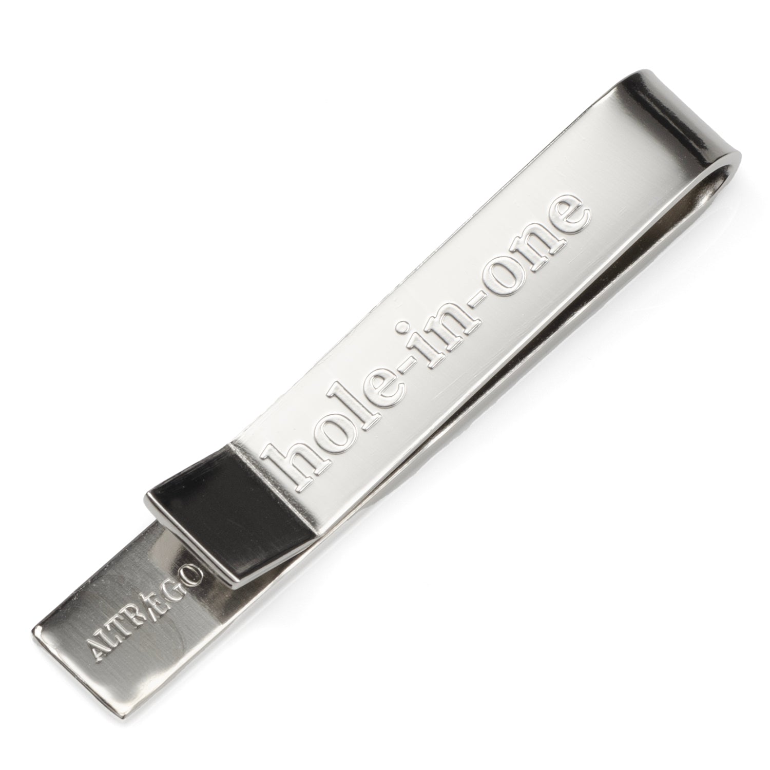Golf Hole-in-One Hidden Message Silver Tone Tie Bar - Image 4