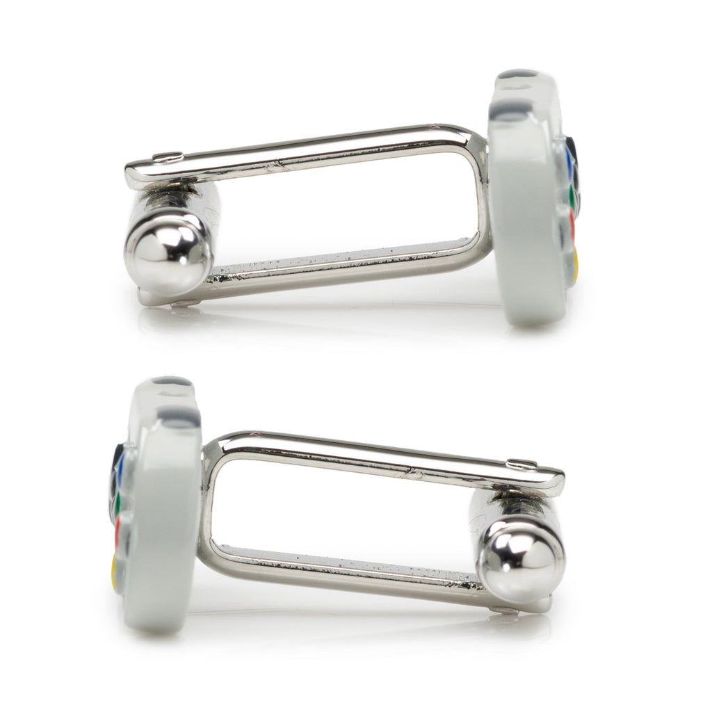 Vintage Game Controller Cufflinks in Gray and Multi-Color - Image 4