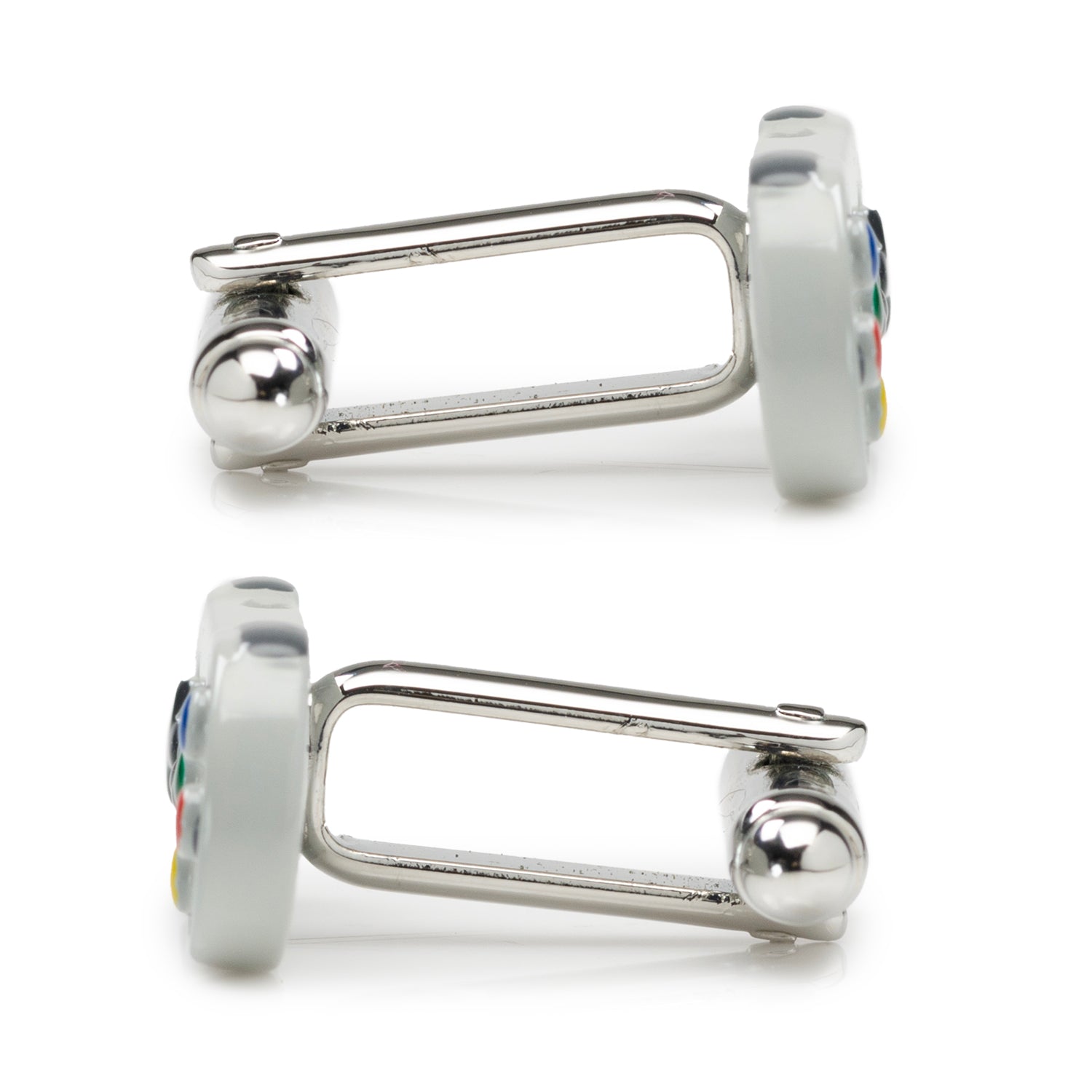 Vintage Game Controller Cufflinks in Gray and Multi-Color - Image 4