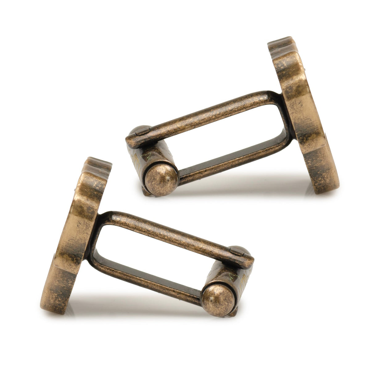 Yellow Labrador Retriever Dog Head Cufflinks in Base Metal