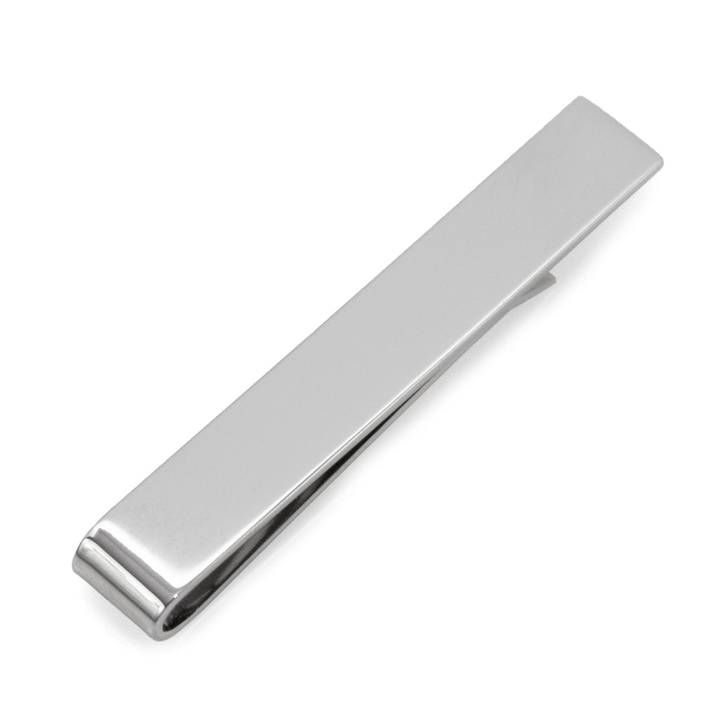 Hidden Message Let's Play Silver Tone Tie Bar for Men - Image 3