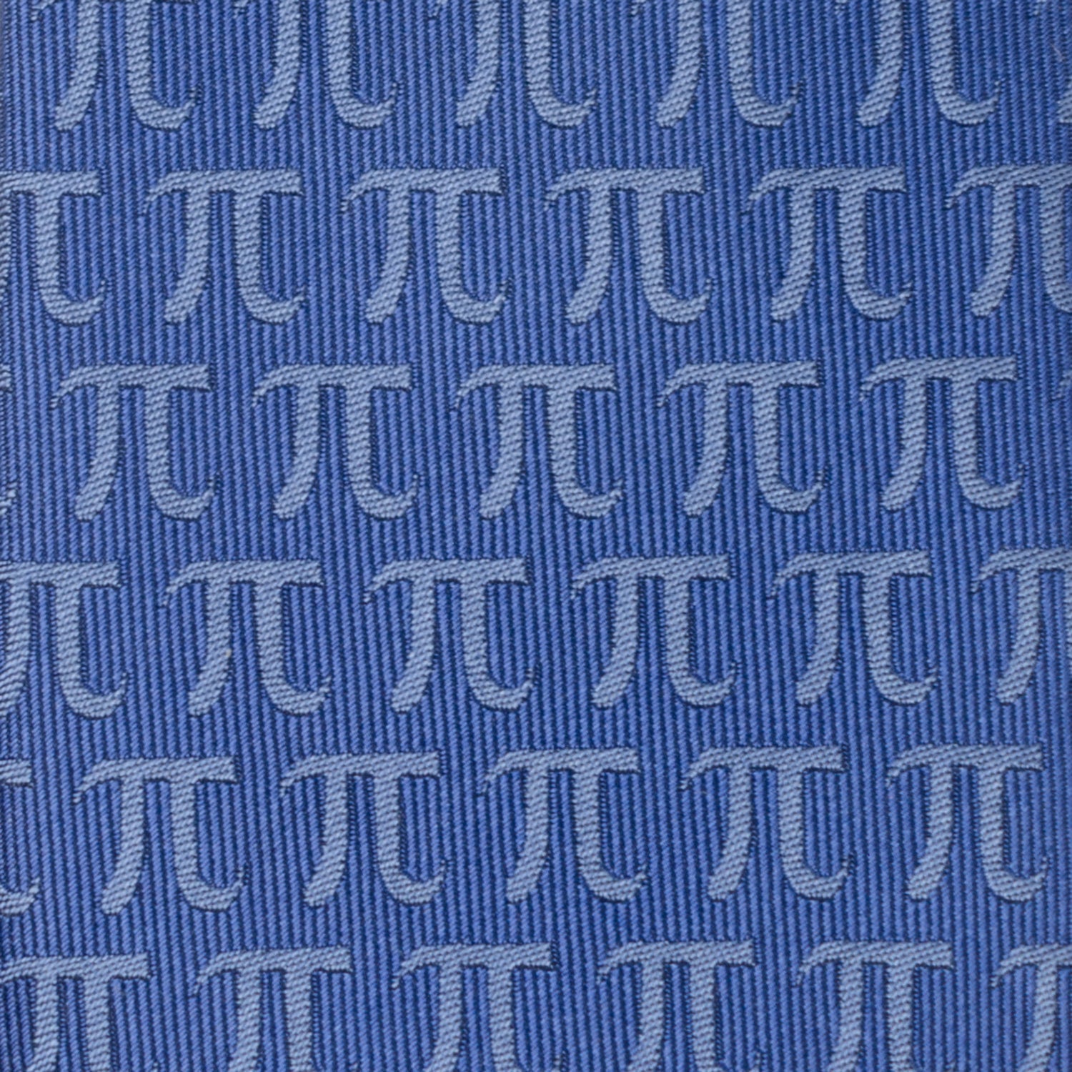 Pi Mathematics Symbol Print Blue Men's Tie - Image 6