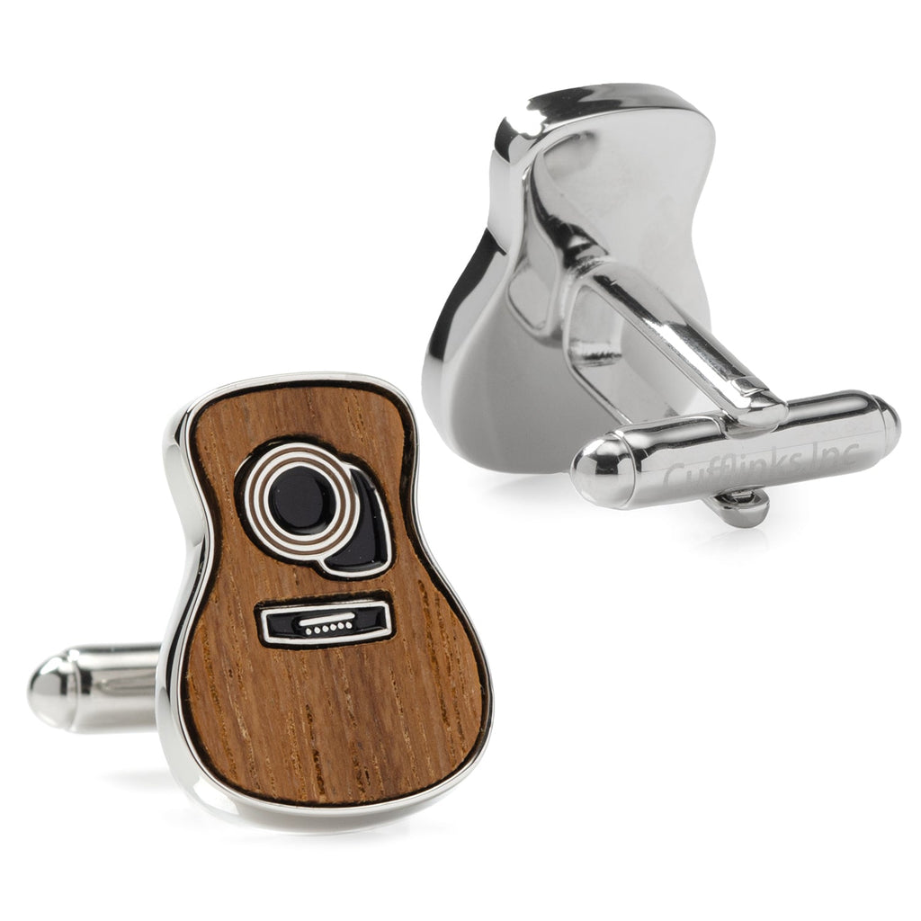Acoustic Guitar ToneWood Cufflinks with Natural Wood Finish - Image 3