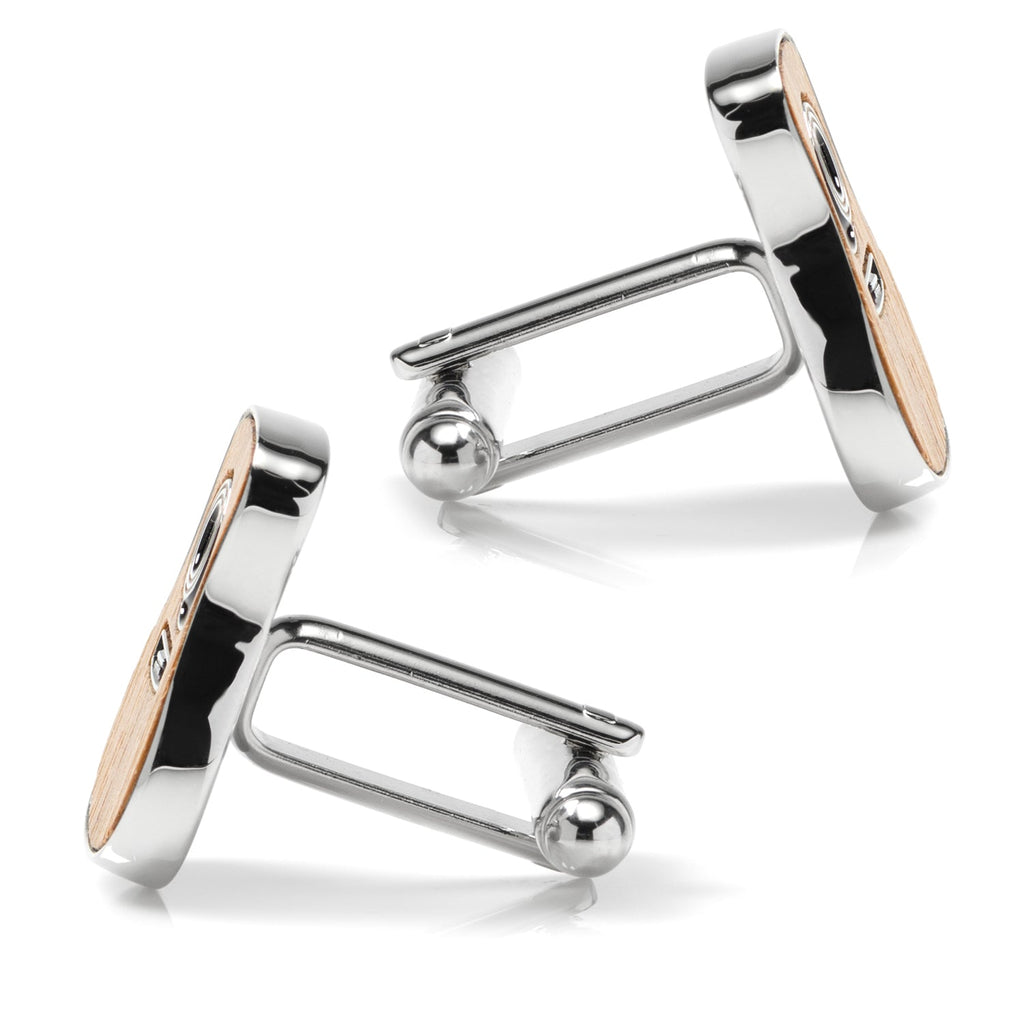 Acoustic Guitar ToneWood Cufflinks with Natural Wood Finish - Image 4