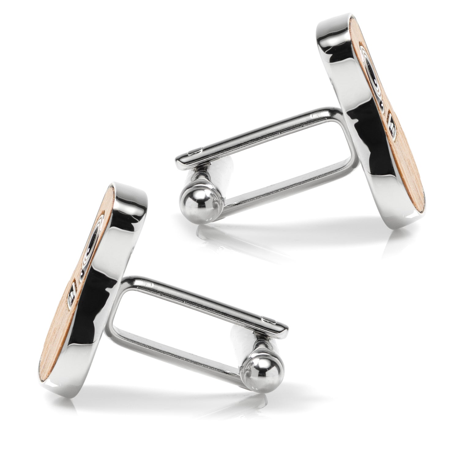 Acoustic Guitar ToneWood Cufflinks with Natural Wood Finish - Image 4