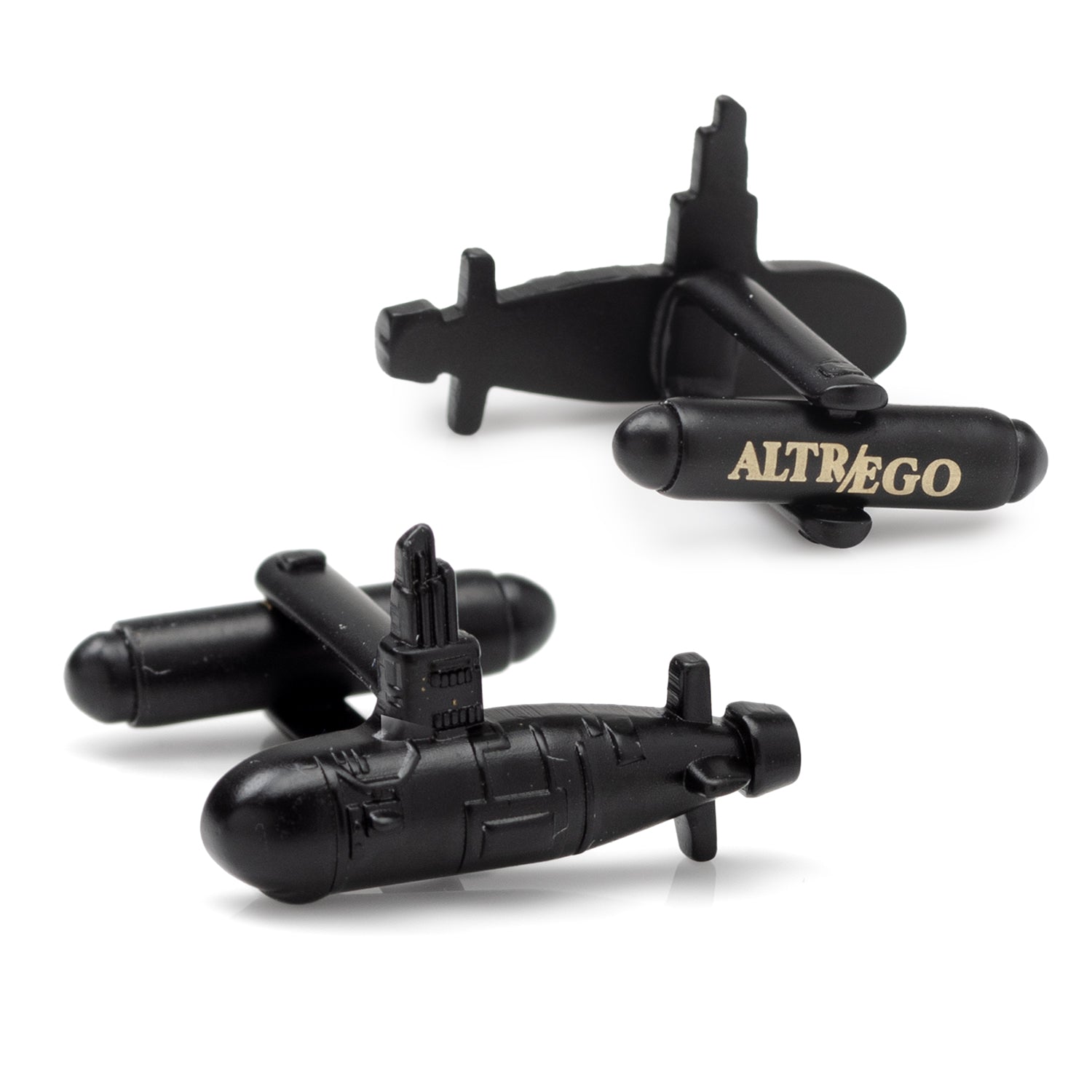 Black US Submarine 3D Cufflinks for Naval Enthusiasts - Image 3