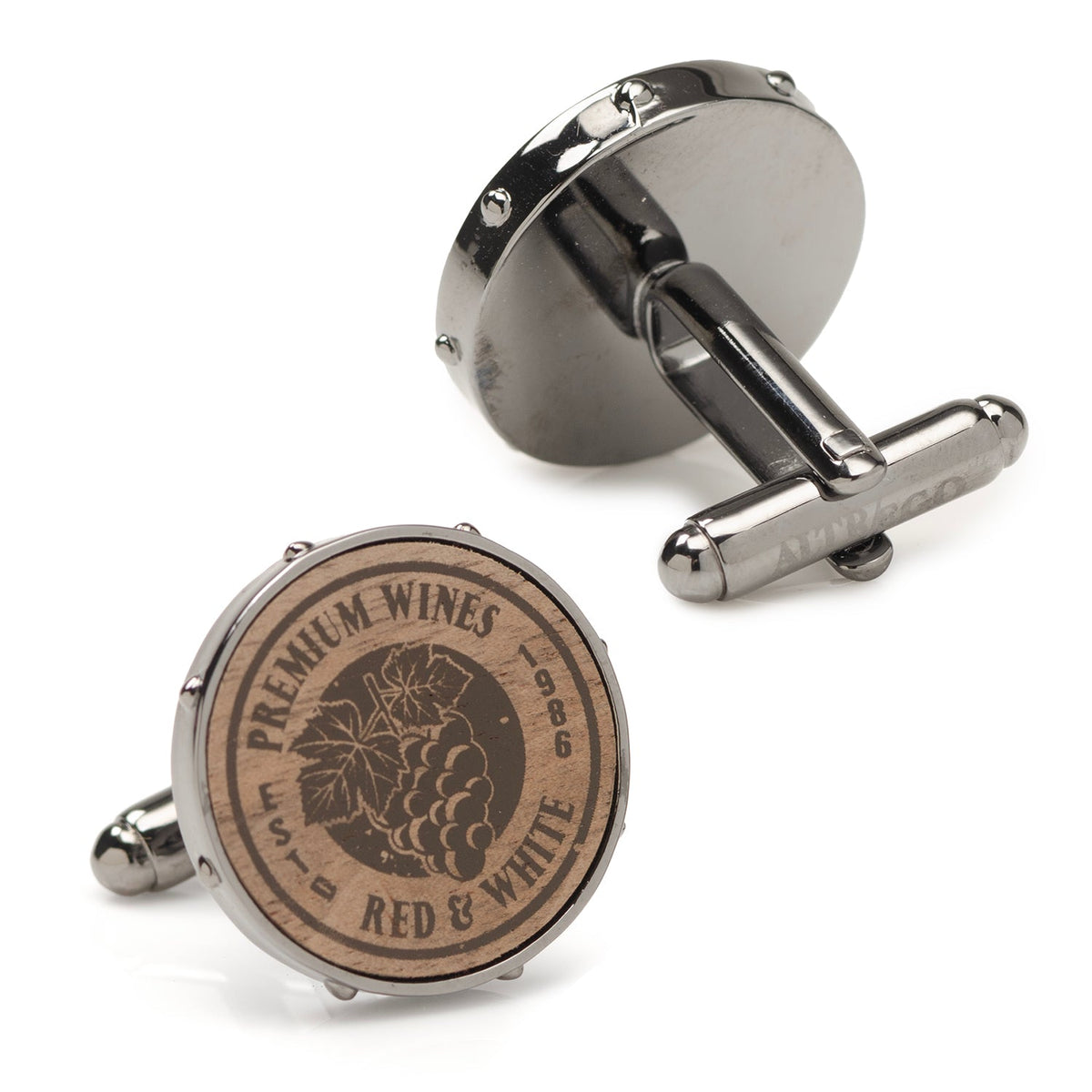 Wine Barrel Metal Cufflinks for Wine Enthusiasts and Sommeliers - Image 3