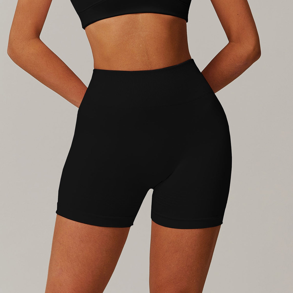 Women's High-Waist Tight Yoga Shorts for Running and Fitness