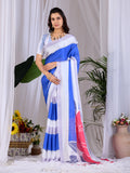 Multi-Color Printed Soft Satin Georgette Saree