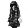 Women's Harajuku Oversized Mid-Length Hooded Down Jacket Pink Taupe - Image 7