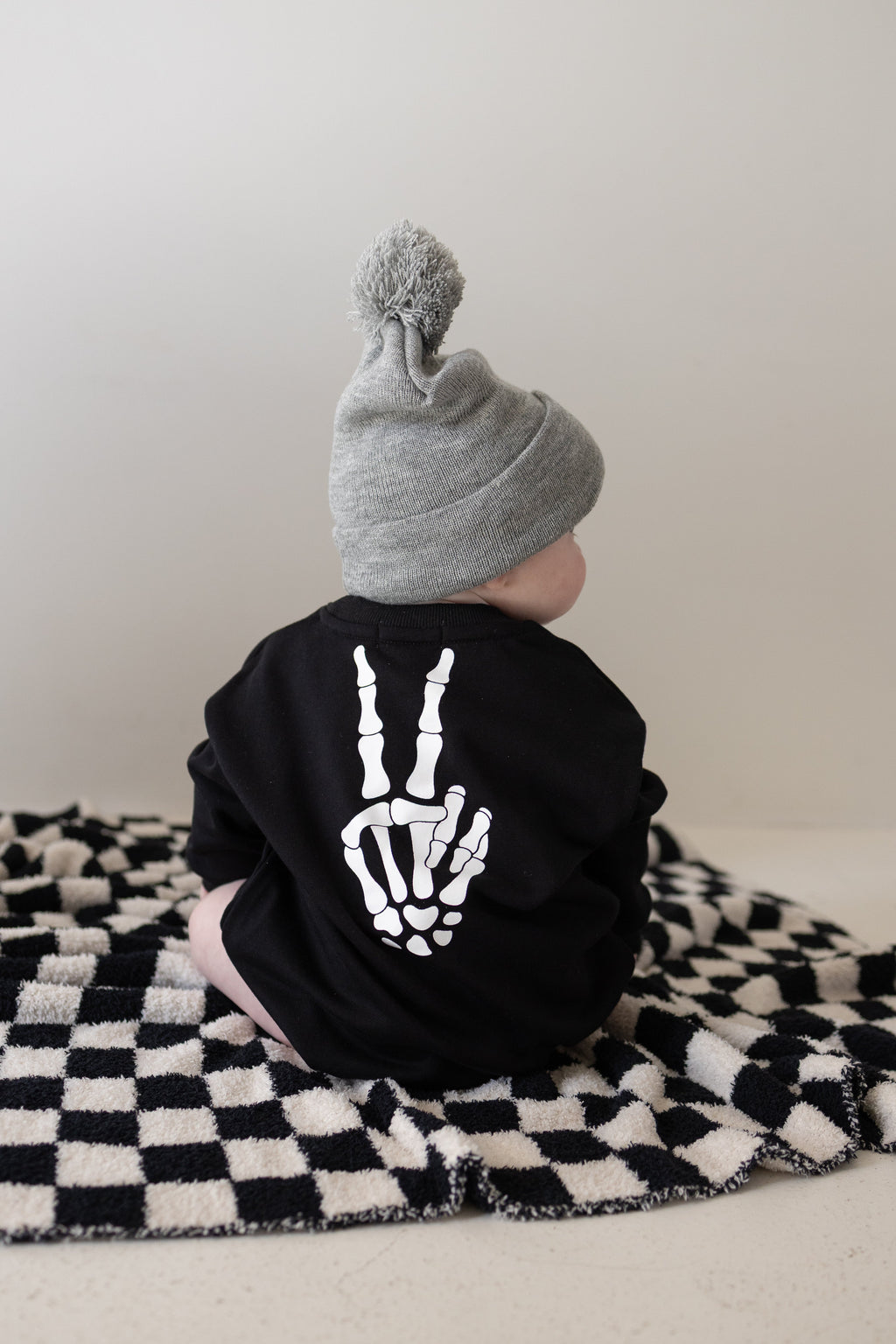 Sweatshirt Romper | Midnight Skelly