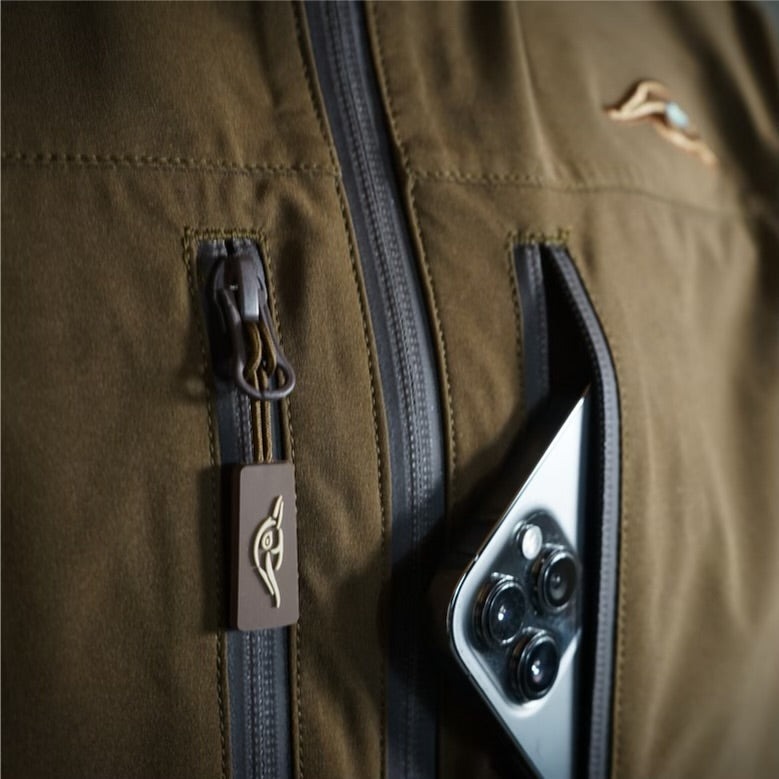 Men's Lightweight Waterproof Rain Jacket with Dual Chest Pockets