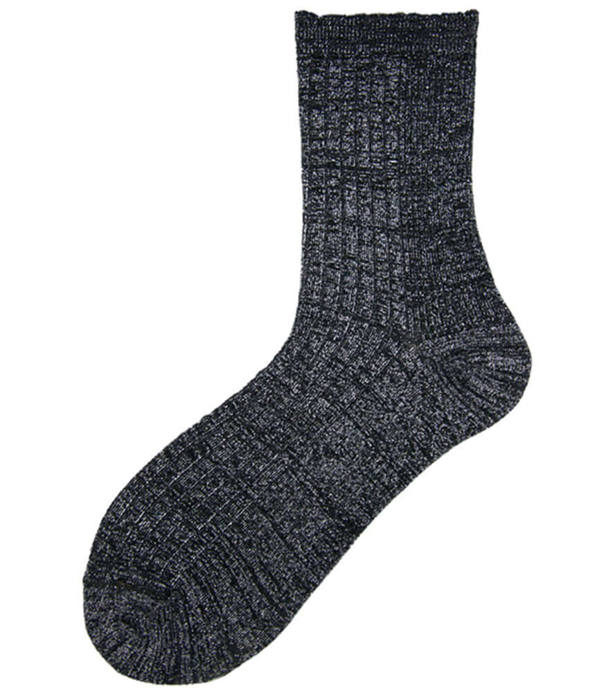 A pair of charcoal gray antracite short socks shown in profile.