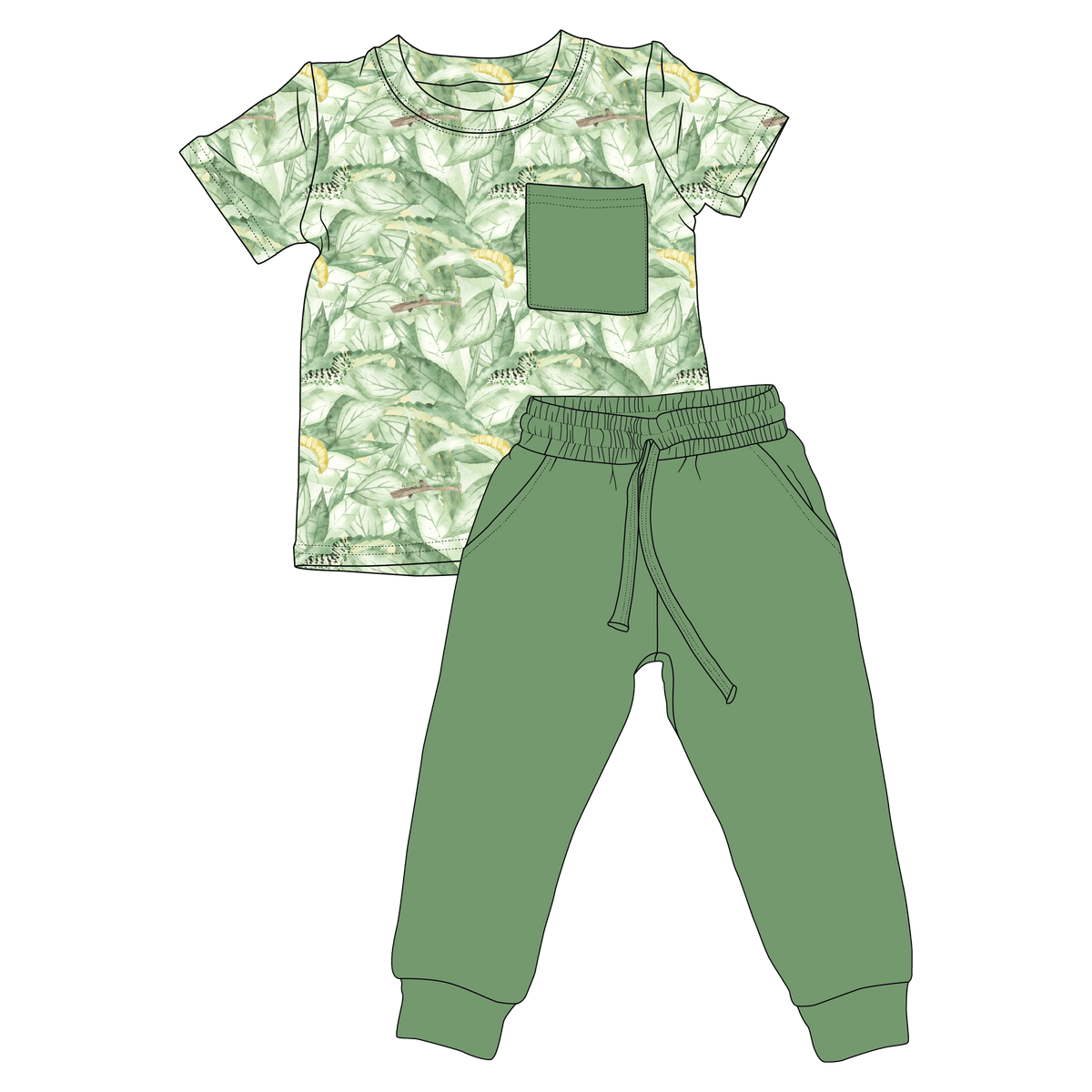 Alistair Bamboo Pocket Tee & Jogger Set (Pre-Order)