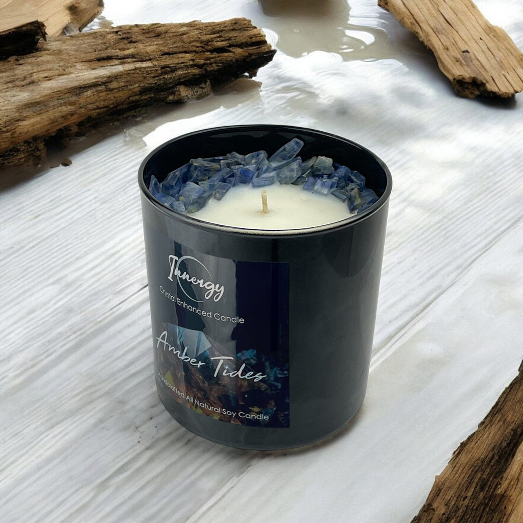 Amber Tides Crystal Candle, 10oz