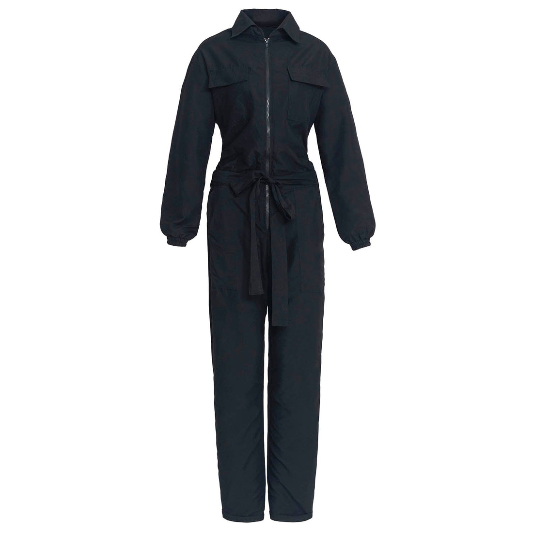The Amelia Recycled Travel Jumpsuit in Black