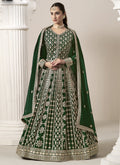 Vegaa Fashion Green Faux Georgette Embroidered Anarkali Suit