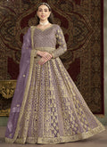 Vegaa Fashion Lavender Net Embroidered Anarkali Suit
