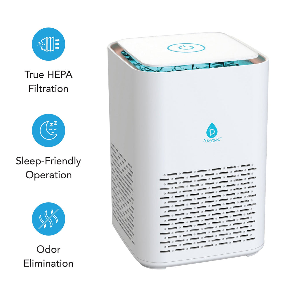 True HEPA Air Purifier Duo – 4-Stage Large Room Purifier + Compact 3-Stage Purifier Set
