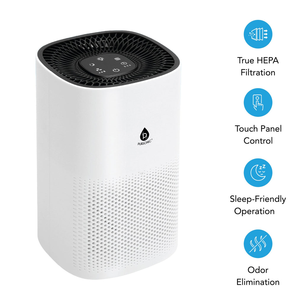 True HEPA Air Purifier Duo – 4-Stage Large Room Purifier + Compact 3-Stage Purifier Set