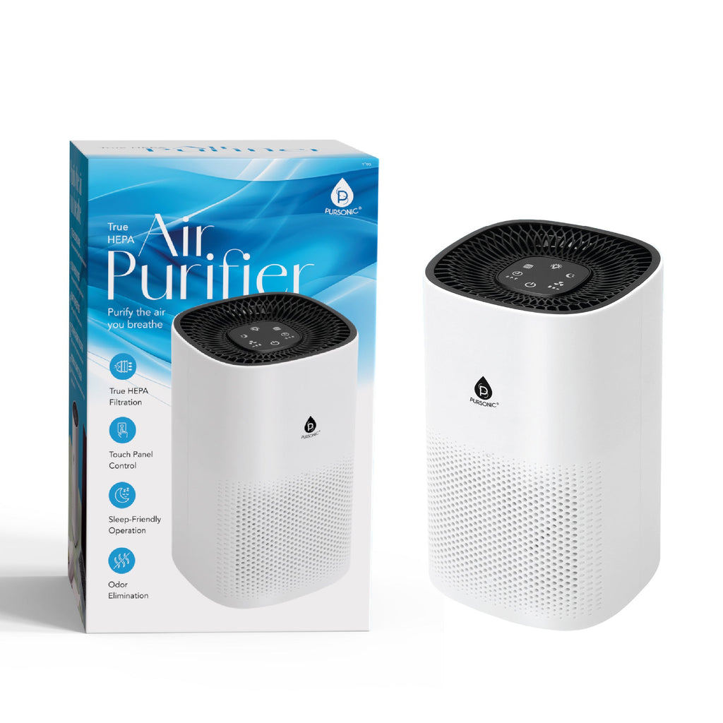 True HEPA Air Purifier Duo – 4-Stage Large Room Purifier + Compact 3-Stage Purifier Set