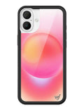 Hot Pink Aura iPhone Case with Durable Protective Black Bumper