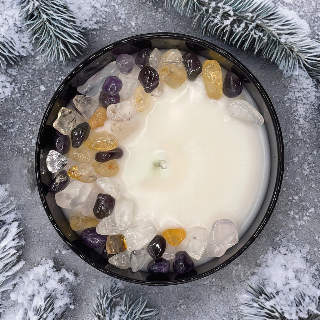Aries Zodiac Crystal Candle, 10oz