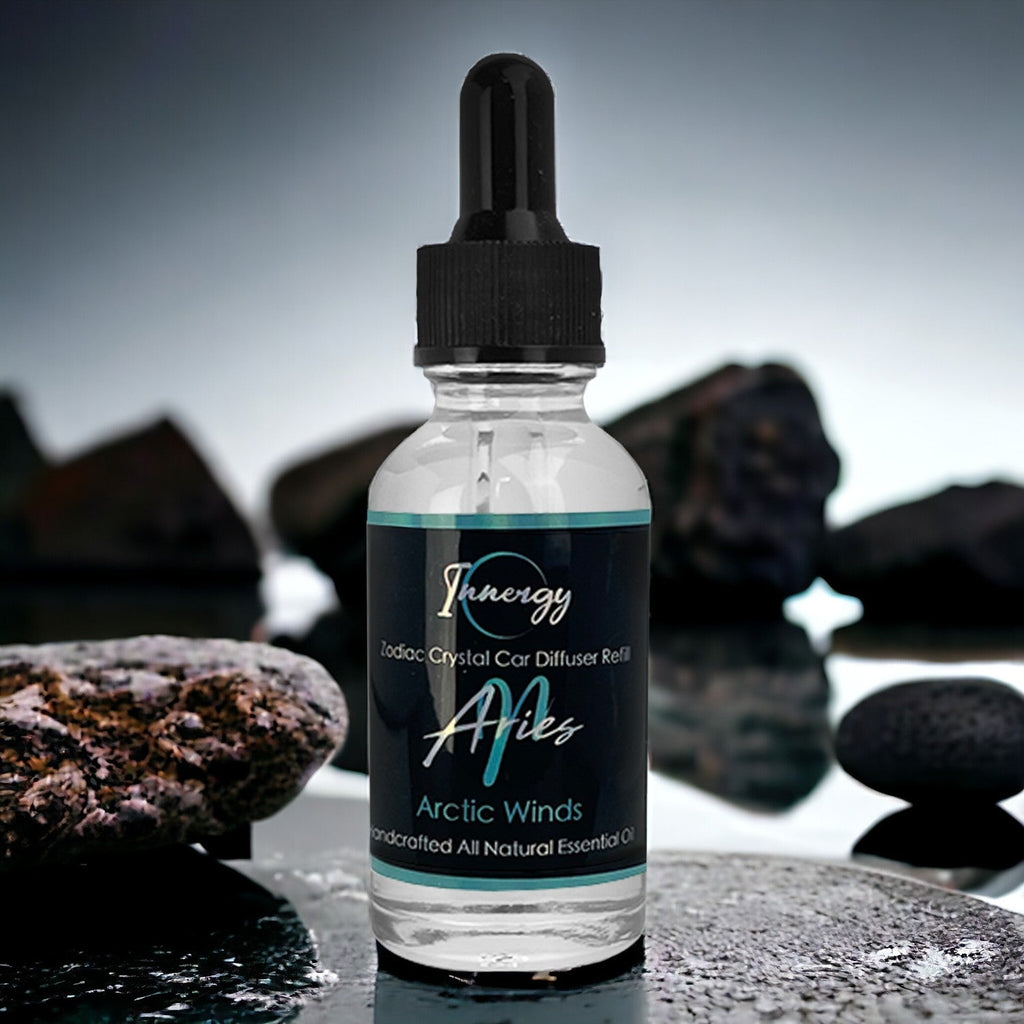 Aries Zodiac Crystal-Enhanced Oil Diffuser, Car Air Freshener, 8ml