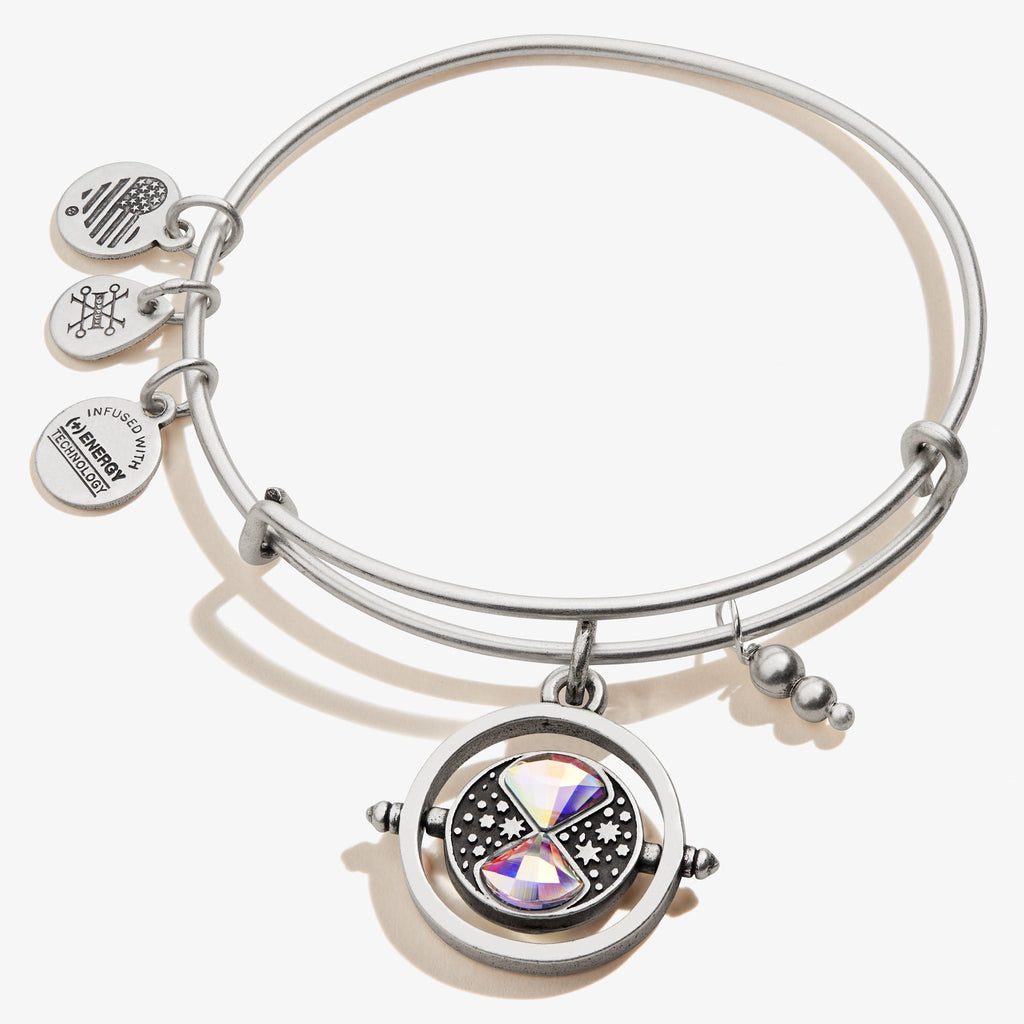 Harry Potter Time Turner charm bangle bracelet with an expandable design