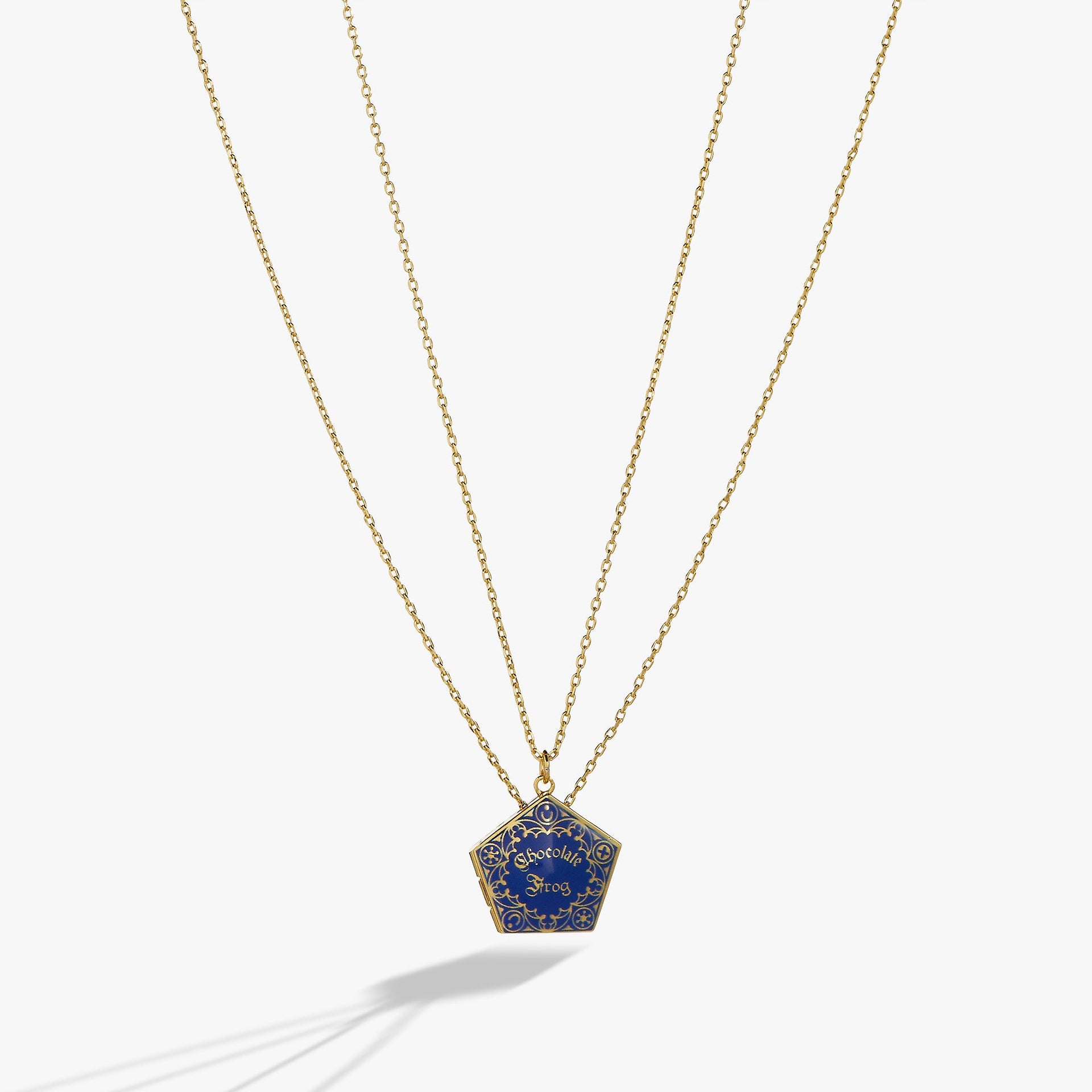 Chocolate Frog Locket Necklace Set - 2-Piece Gold & Brown Finish