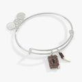 Harry Potter bangle with Tom Riddle diary and basilisk fang charms in antique silver
