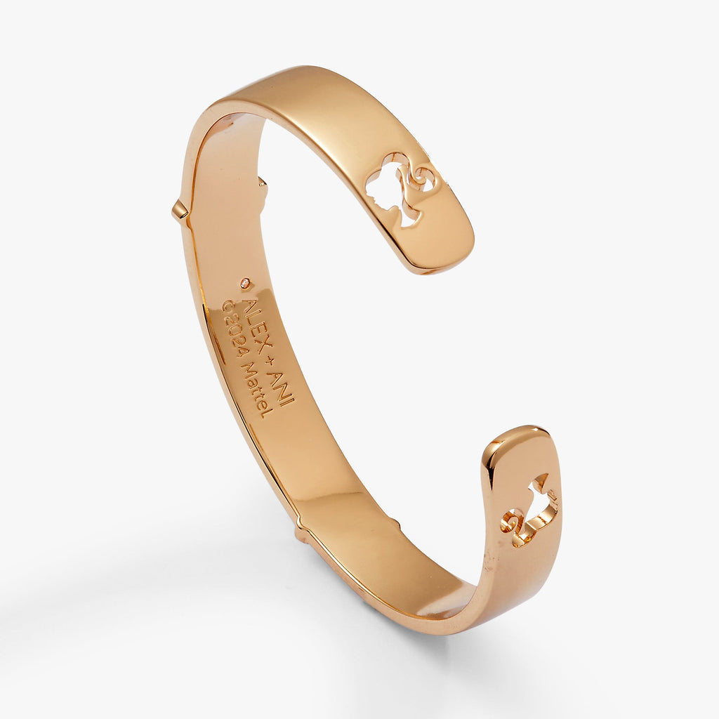 Gold and Pink Barbie™ Cuff Bracelet Playful Statement Jewelry
