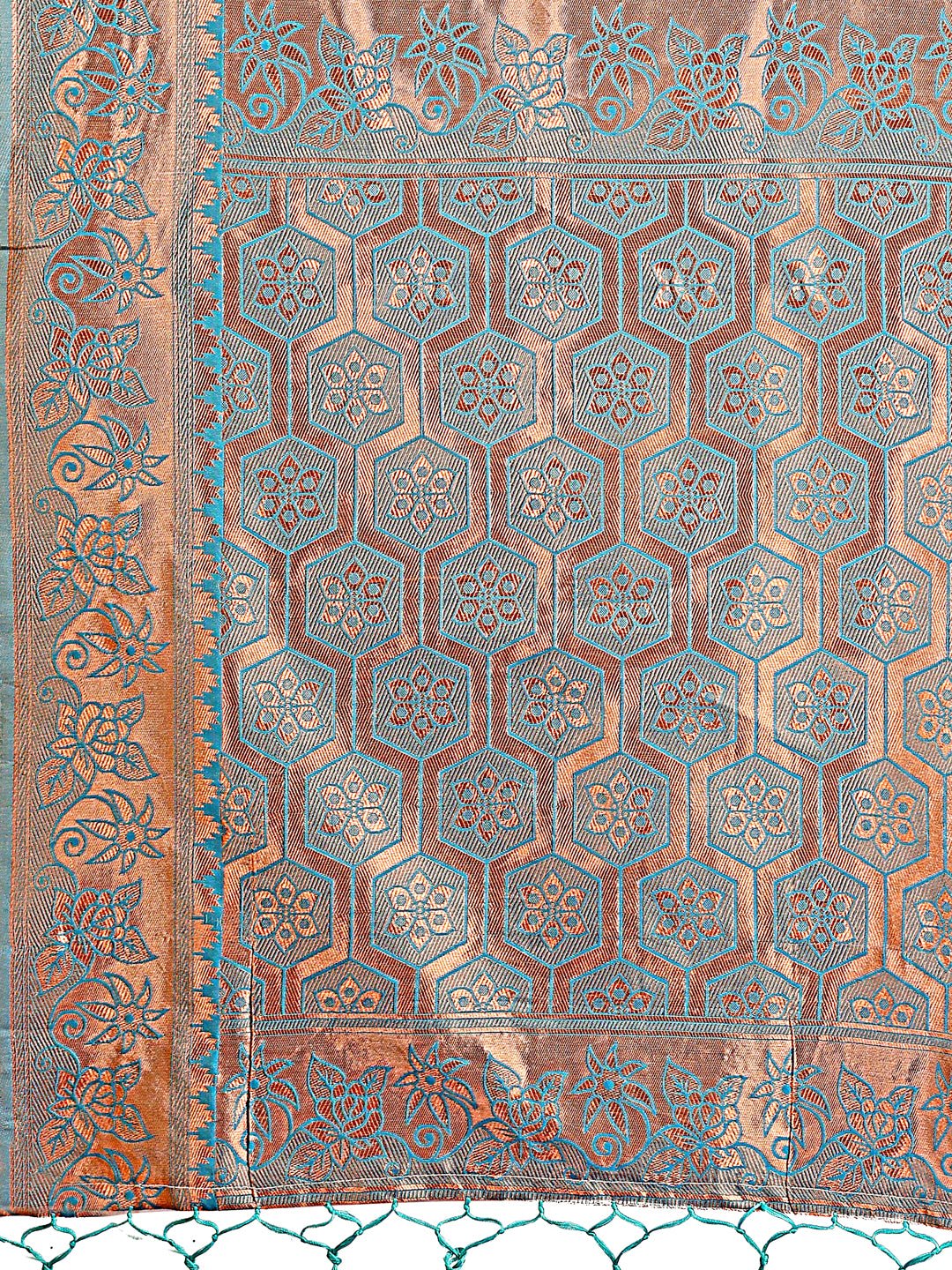 Pink Traditional Linen Cotton Saree with Rich Zari Pallu