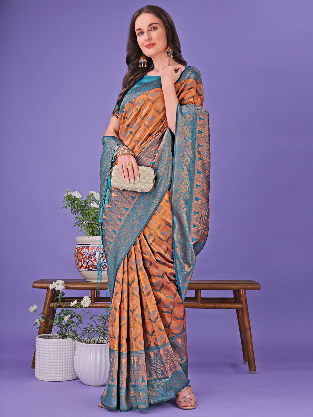 Radiant Lichi Silk Saree with Traditional Zari Work