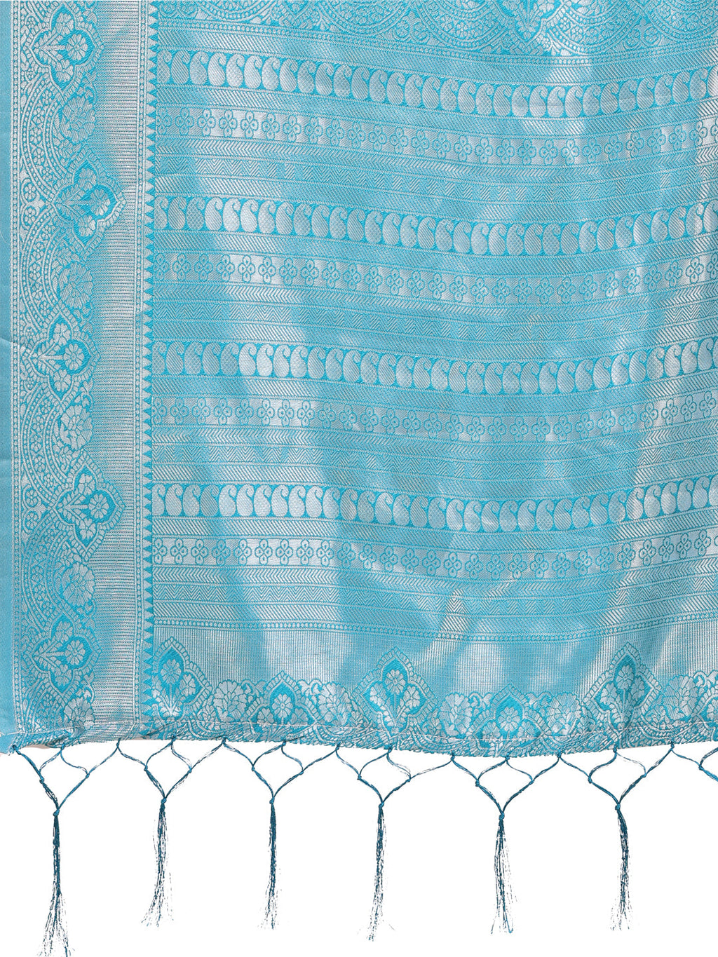 Light & Dark Yellow Silk Saree with Woven Paisley Pallu