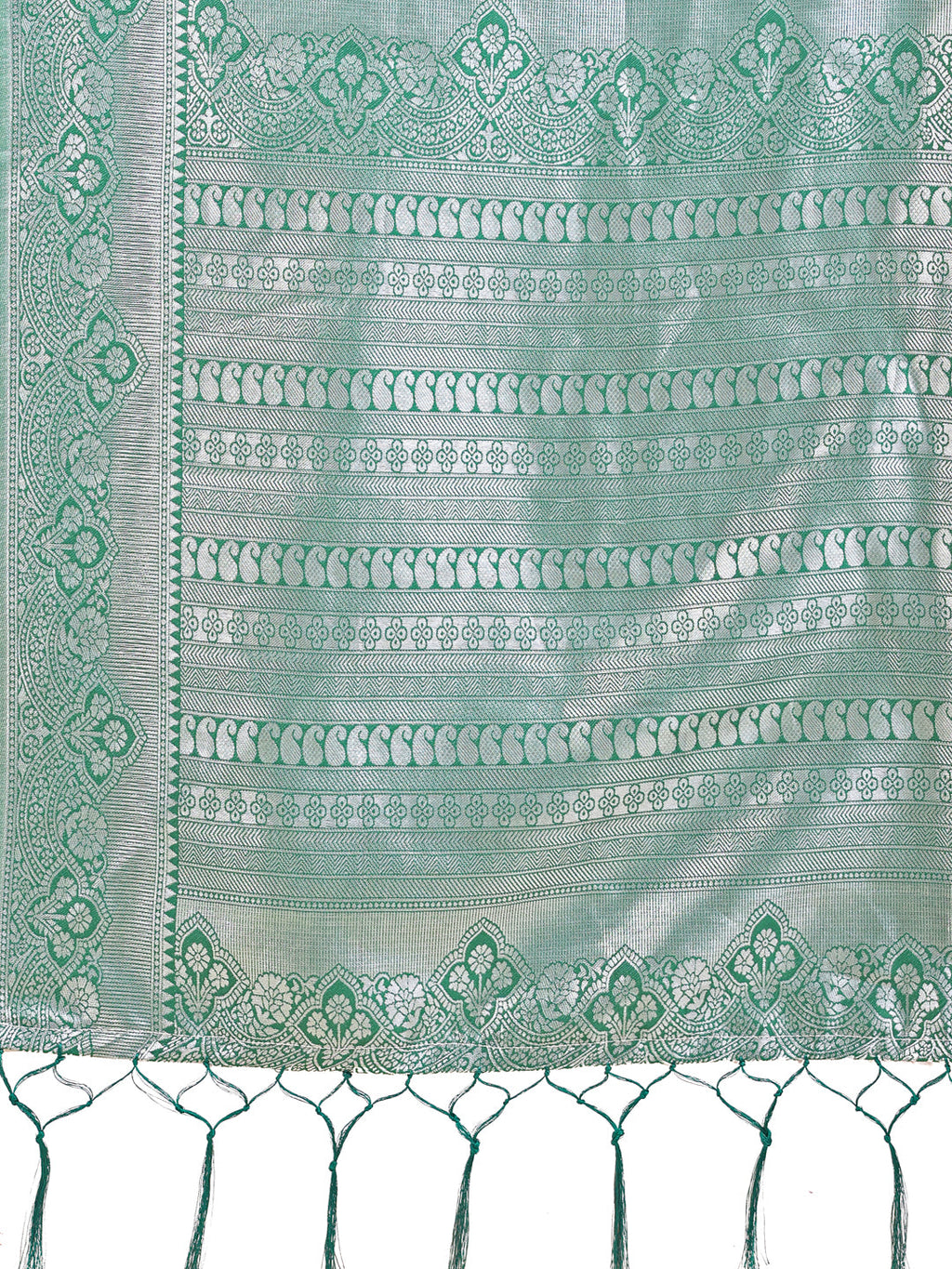 Light & Dark Cream Silk Saree with Rich Woven Border