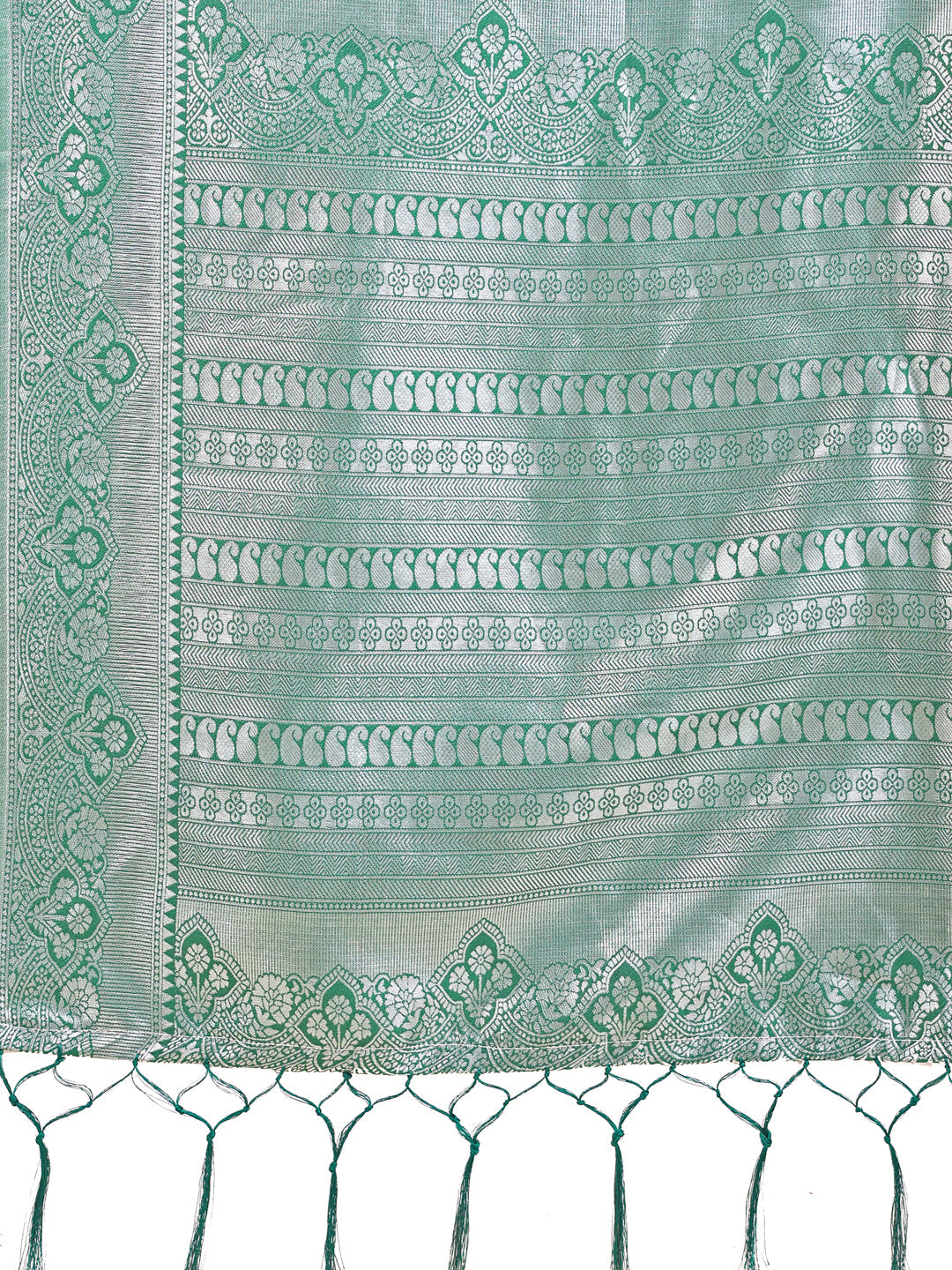 Light & Dark Cream Silk Saree with Rich Woven Border