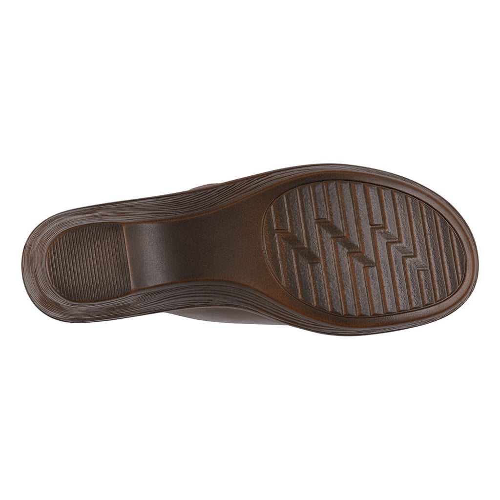 Women's Ash Taupe Wedge Sandals with Embellished Cross Strap - Image 5