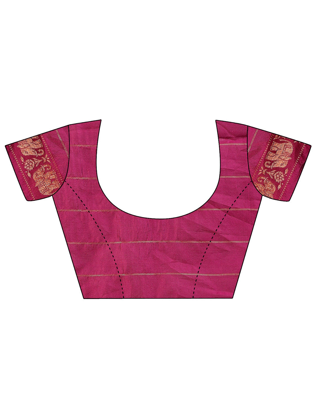 Fiery Purple Banarasi Silk Saree with Gold Zari